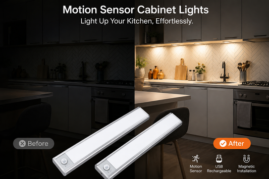 Sebder  Motion Sensor Cabinet Lights - Rechargeable LED (2 Pack)